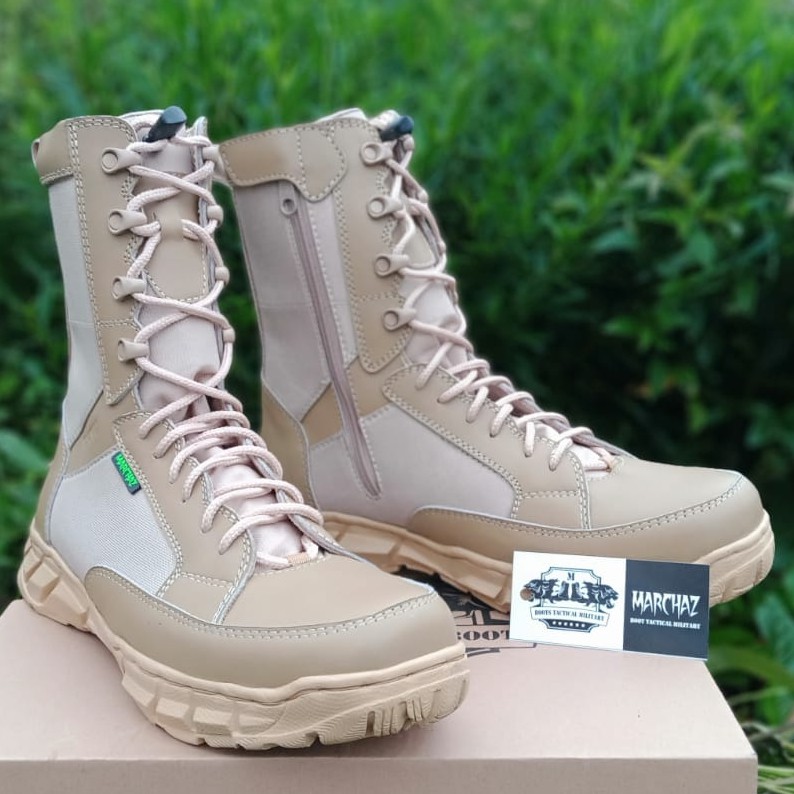 SEPATU PDL WARNA GURUN MARCHAZ KULIT SAPI ASLI SEPATU PDL TNI POLRI SECURITY SATPAM SEPATU BOOTS