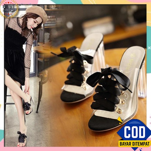 Sendal Heels Wanita Kekinian Terbaru 2021 Murah  Sandal Hils Hig Herdian Mc 03 High Heels Kor