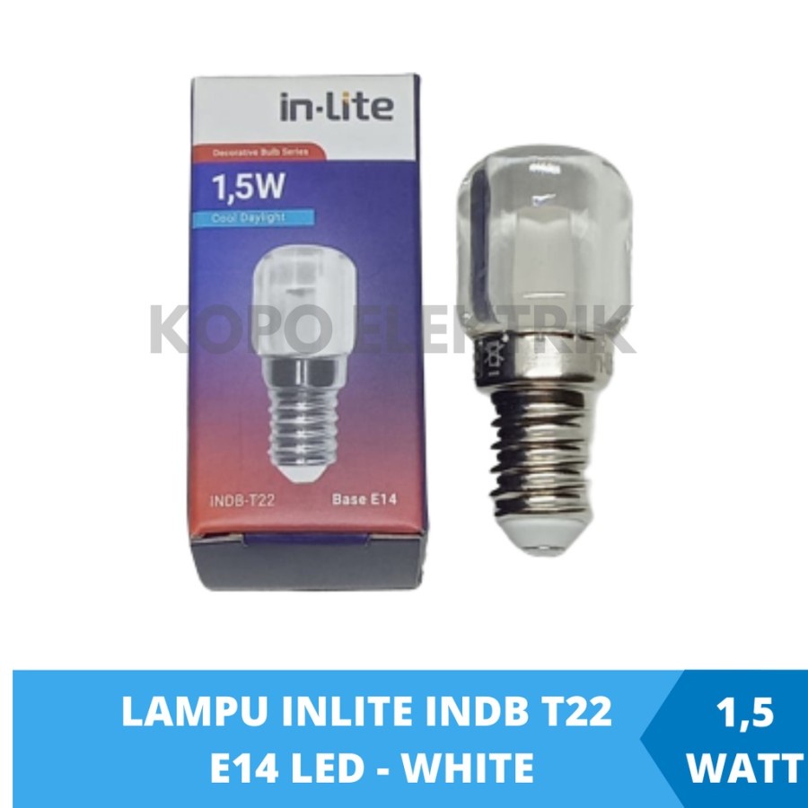 Barangunik2021 -In-Lite LED Lampu Decoration bulb E14 1,5 watt / 1,5 W INDB-T22/ Bohlam lampu in-lite 1.5watt Fitting E14