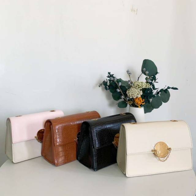 CK CHAIN LINK CROCO BAG ORIGINAL