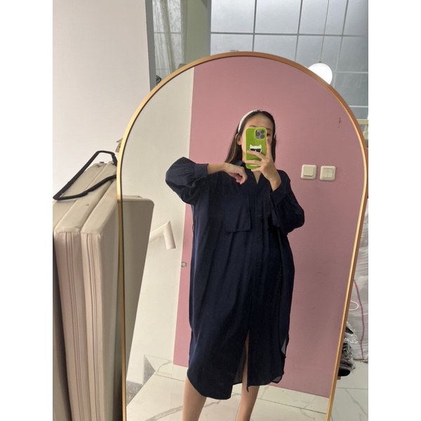 NABO - Oversized Dress Denim Jeans Navy