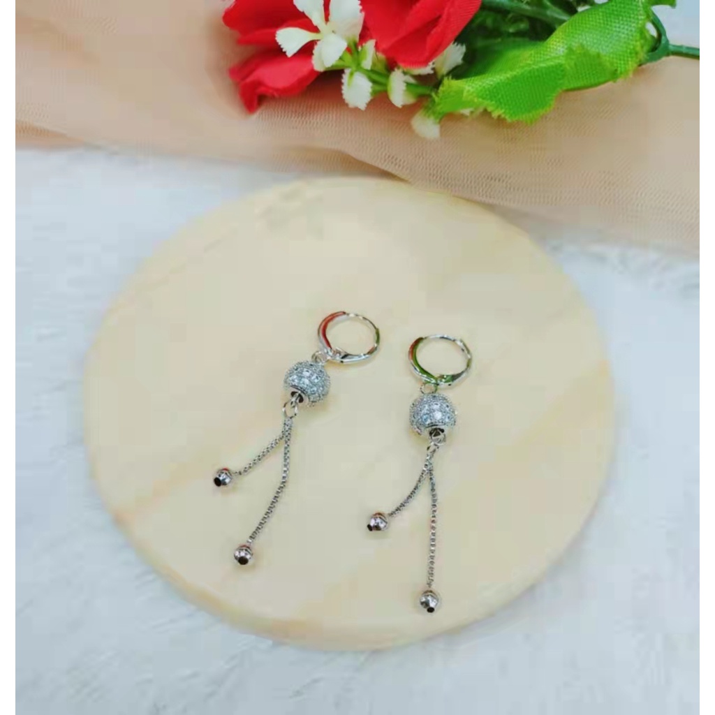 Anting Xuping Bola Permata Lapis Emas Perhiasan Fashion 6mm/8mm