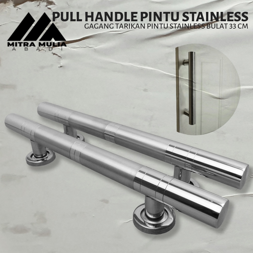 pull handle pintu bulat stainless | gagang tarikan pintu stainless bulat 33 cm | tarikan pintu bulat gagang pintu