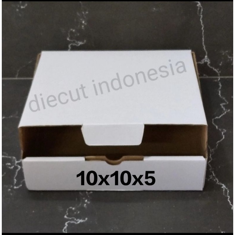 

#dus packing die cut LUAR PUTIH 10X10X5
