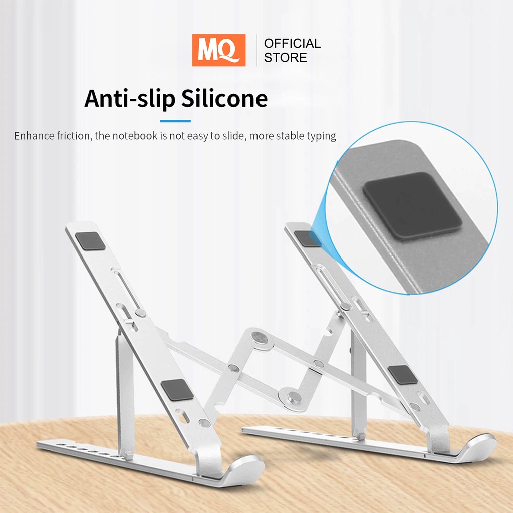 MQ Laptop Stand Holder Portable Aluminium Multifungsi Anti Slip Untuk Laptop/Notebook LS-001