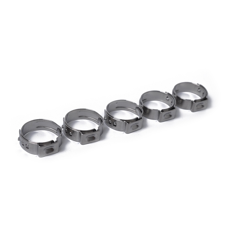 canaan 10Pcs Single Ear Stainless Steel Hydraulic Hose Fuel Air Pipe Clamps O-Clips