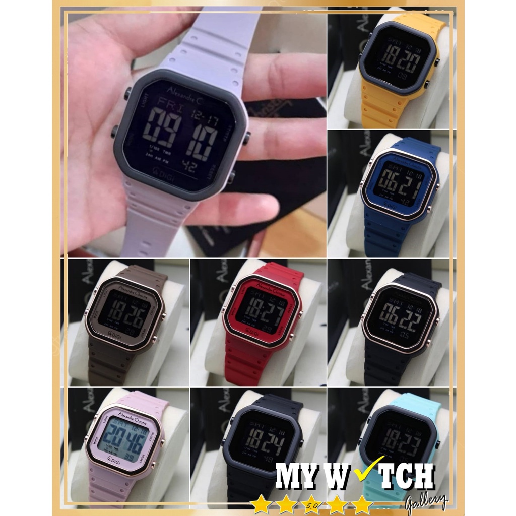 Jam Tangan DIGITAL Alexandre Christie / Alexander [ UNISEX ] AC 9347 LH Original Diameter 3,2 cm