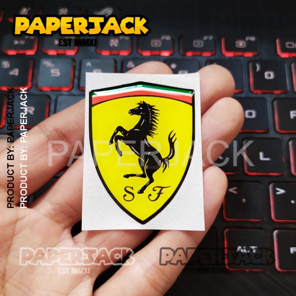 

FERRARI EMBLEM STIKER TIMBUL STIKER OUTDOOR STIKER IMPORT