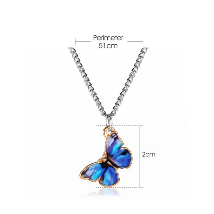 Kalung Liontin Kupu GRADIEN Butterfly Gaya Korea Fashion Women Necklace Rantai Kupu Klavikula Wanita