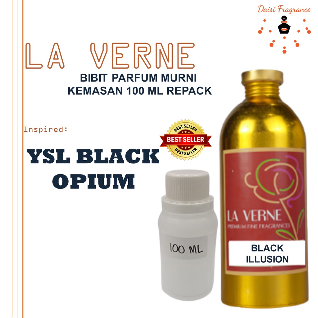 BIBIT PARFUM MURNI LA VERNE YSL BLACK OPIUM | 100 ML REPACK | PARFUM | UNISEX