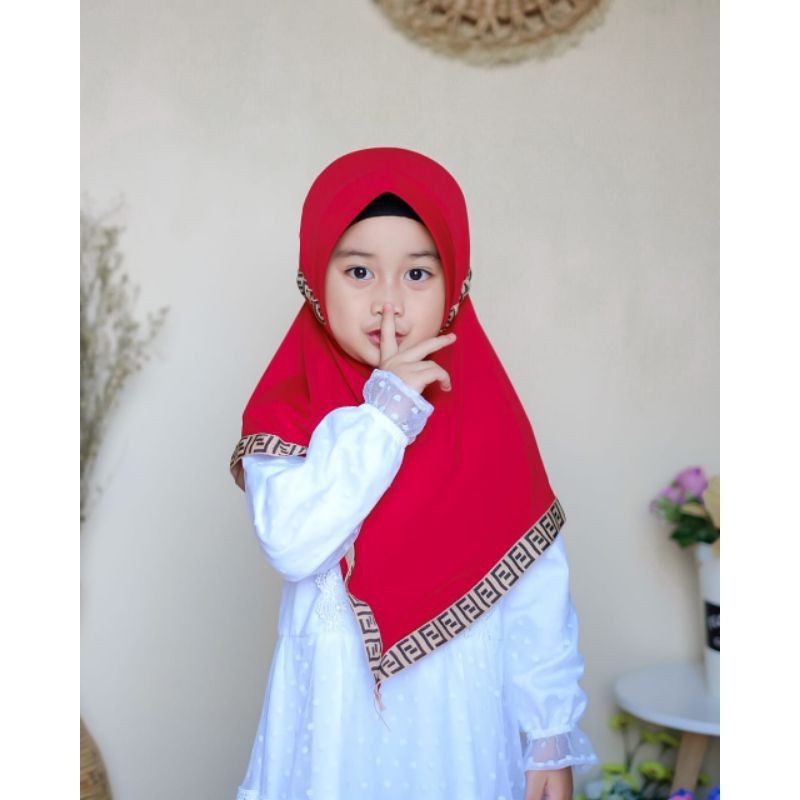 jilbab / anak / TK paud/ hijab /allsize 3-7 tahun/ FENDI