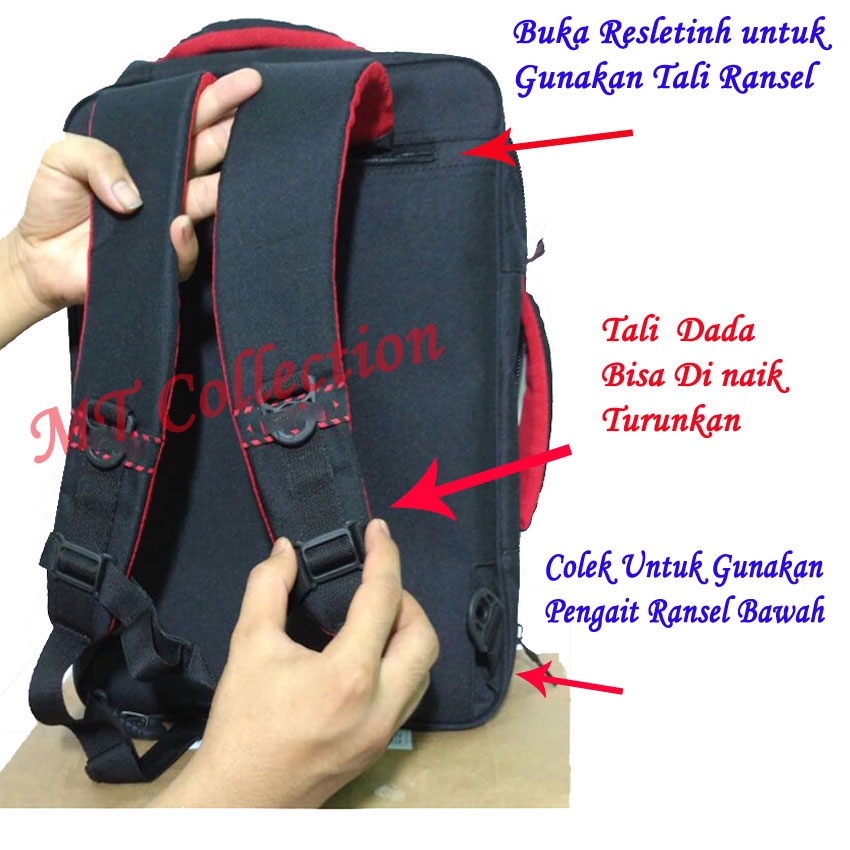 Buy One Get One Tas Ransel Palazzo Free waistbag dan rain cover