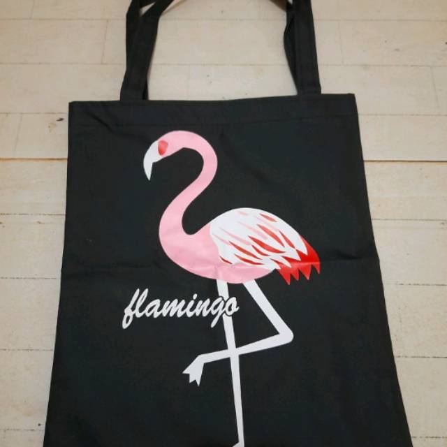 PAKAI RESLETING TOTE BAG K-POP WANITA MURAH KARAKTER FLAMINGO