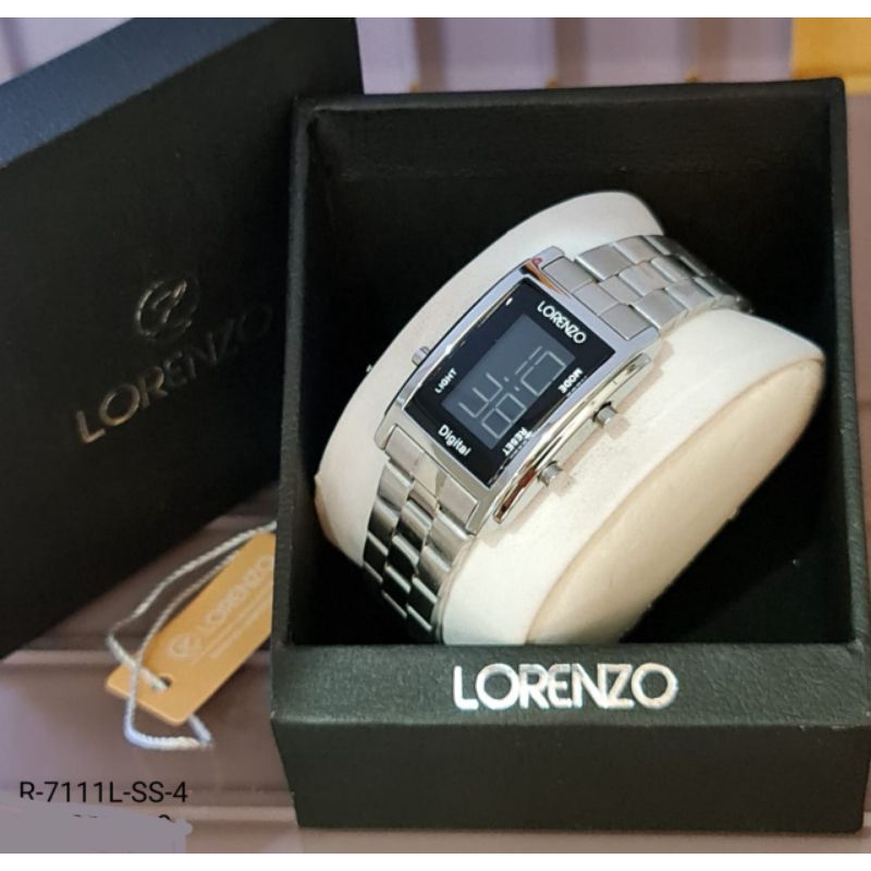 [ORIGINAL] 6 Warna Jam Tangan Wanita Lorenzo 7111 Digital Rantai