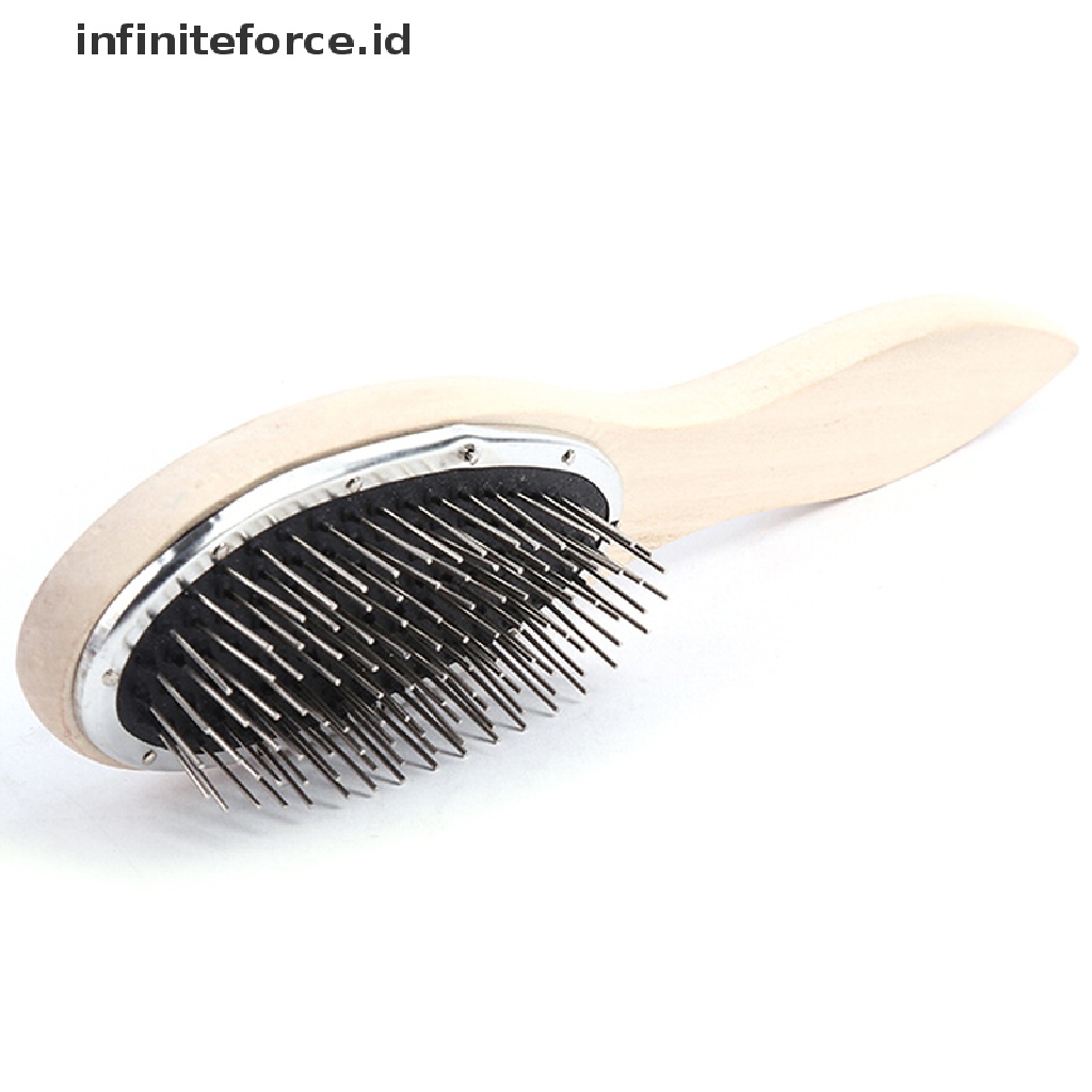 (Infiniteforce.Id) Sisir Kayu Gigi Steel Anti Statis Untuk Wig / Rambut Palsu