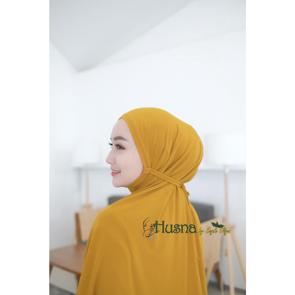 Husna Bergo Maryam Jersey Tali Premium  Size L