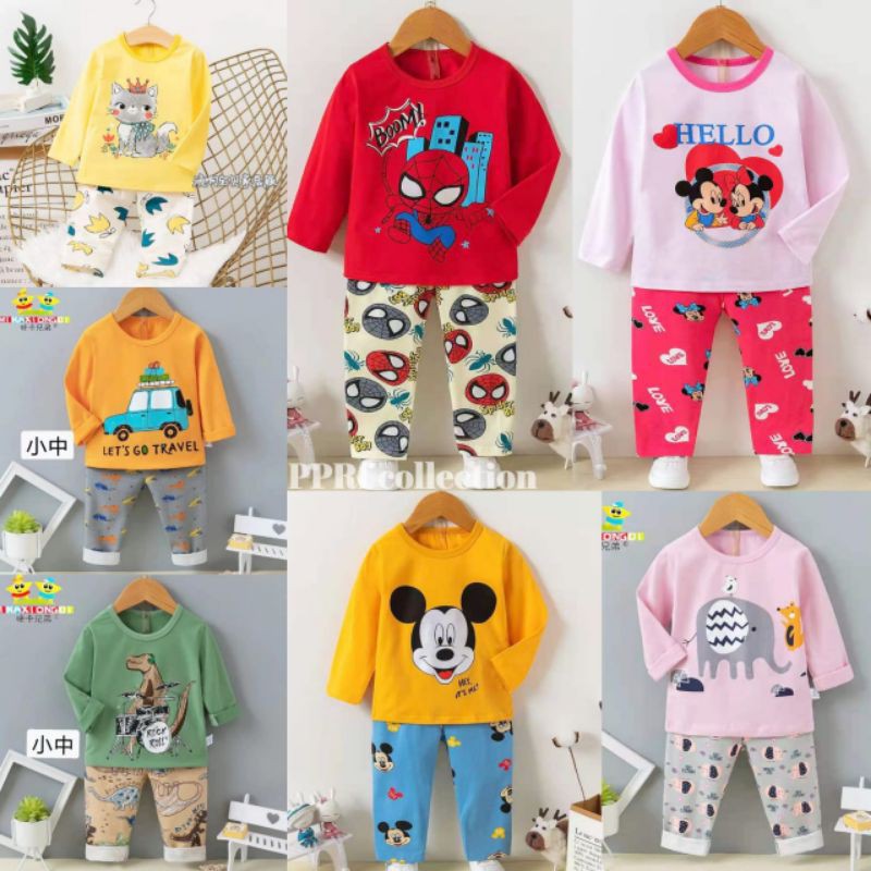 SETELAN BAJU TIDUR/BAJU SANTAI ANAK IMPORT PP 1-4