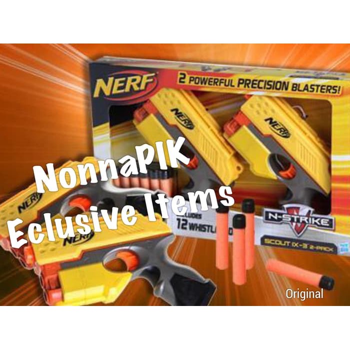Mainan Anak Nerf Hasbro N-Strike Scout IX-3 2 pack HASBRO ORIGINAL