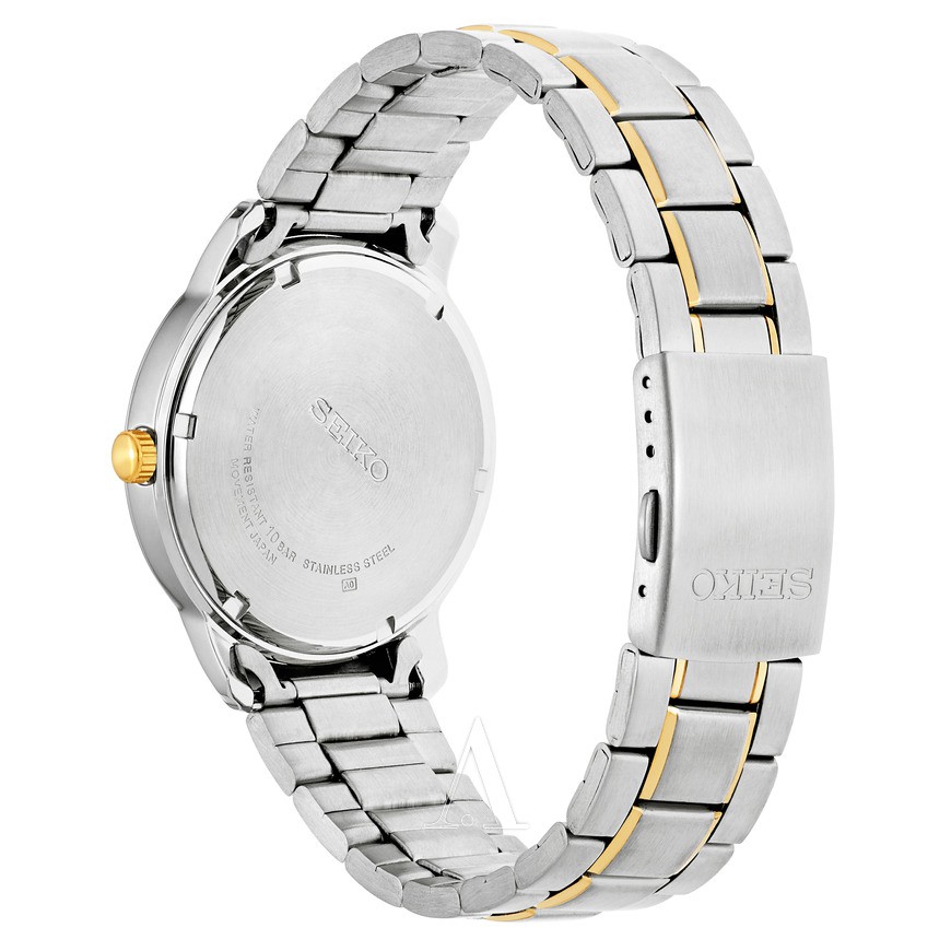 Seiko Quartz SUR197P1 Two Tone Bracelet | Jam Tangan Pria SUR197