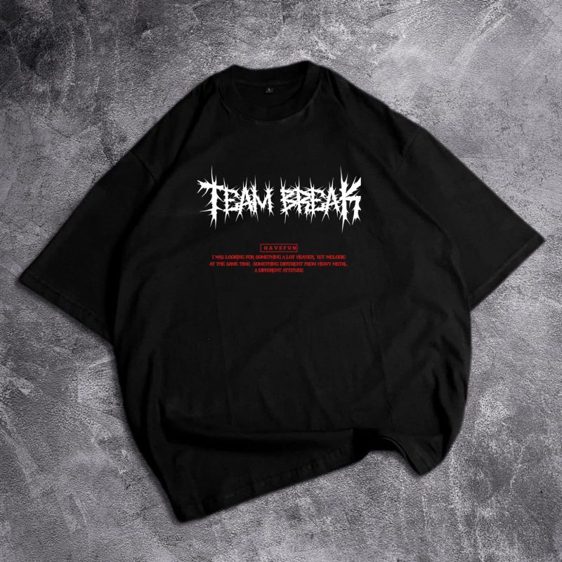 Tshirt Oversize Karung Jantan Baju Kaos Distro Motif METAL