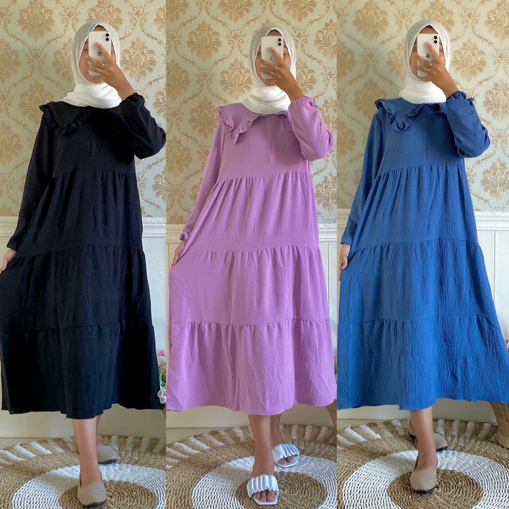 Midi Dress Flow Cringkle