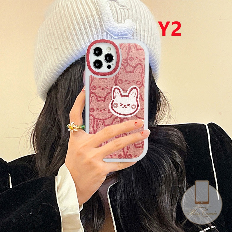 Realme C35 C53 C55 10 9i 8i C25 C12 C25s GT Master C30 C11 C31 C15 C21Y C25Y 8 5i 6i C3 7i 7 C17 6 5 5s 8Pro C21 Cute Bear Rabbit Full Back Oval Perlindungan Lensa Soft TPU Sarung