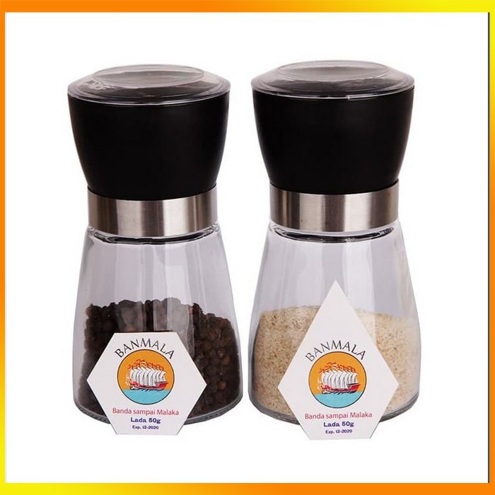 

MS - Banmala Pepper and Salt Mill/Grinder paket duo Lada + Garam