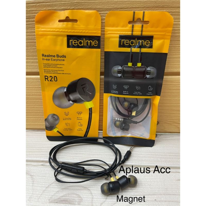 Handsfree Headset Earphone Realme + Mic R20