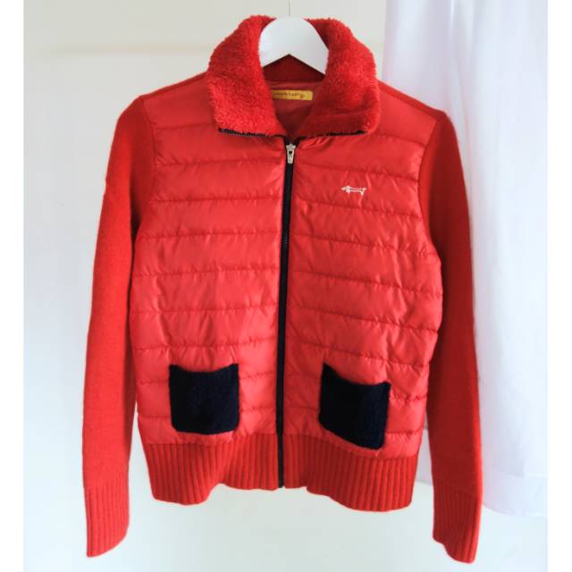 LOUIS CASTEL Jaket Golf Bulu Angsa wool Merah Winter Down Second Branded Preloved Bekas