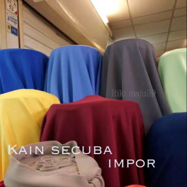 Bahan Kain Polos SCUBA IMPOTRT Buat Baju Koko
