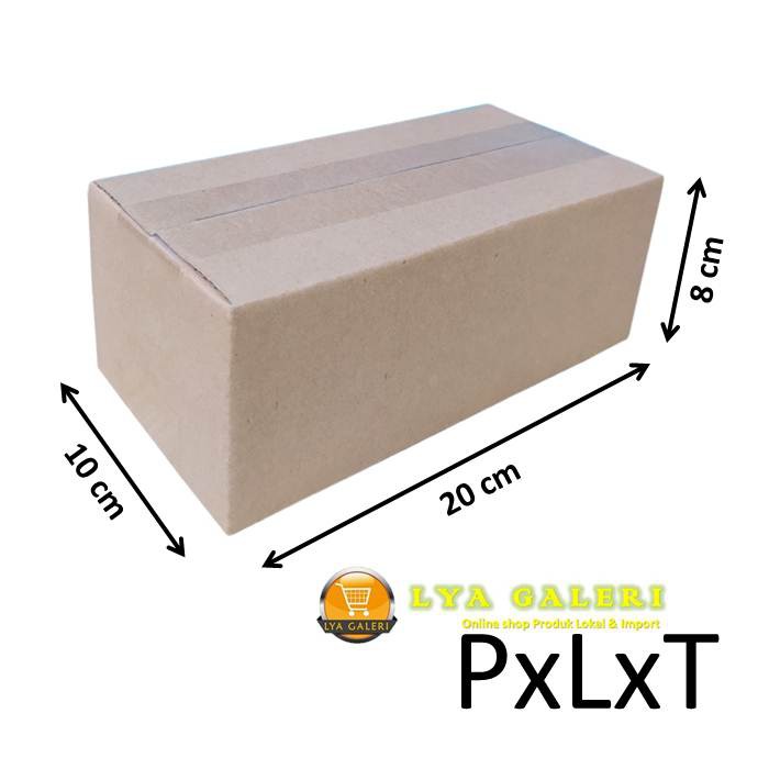Karton Box Kardus Packing Uk.20x10x8 cm Luar Polos Dalam Ada Tulisan-3