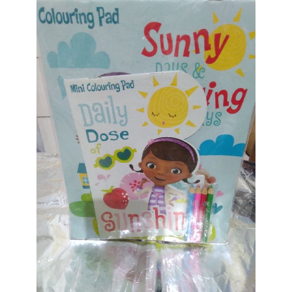 

SALE...BUKU MEWARNAI DISNEY seri tokoh Doc Mc Stuffins yang terkenal + pensil warna( ORI/ BARU/ SEGEL)