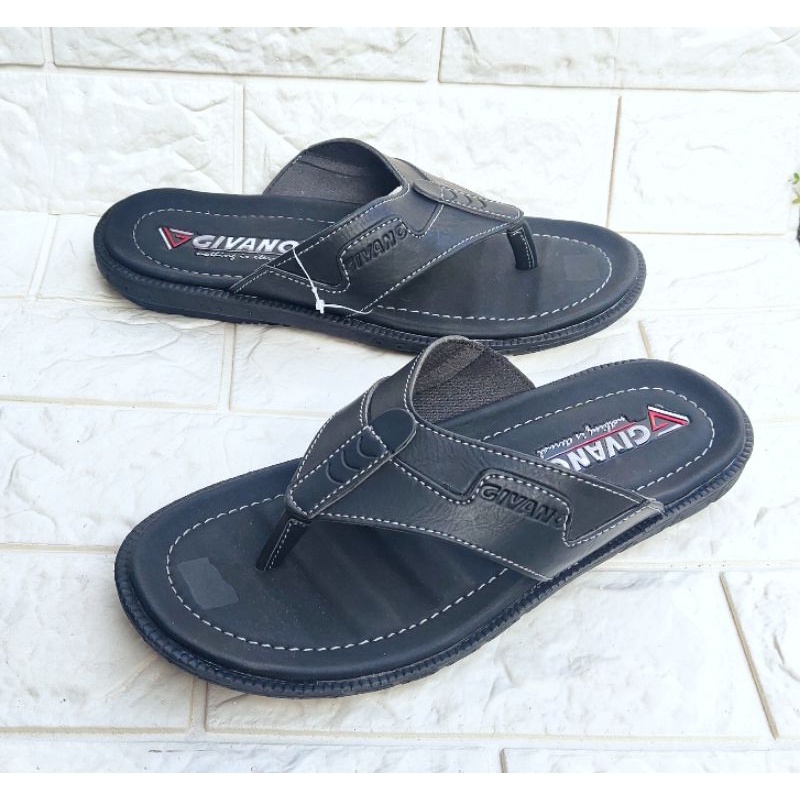 Sandal Pria Selop Japit Casual Santai Keren Trendy Hitam