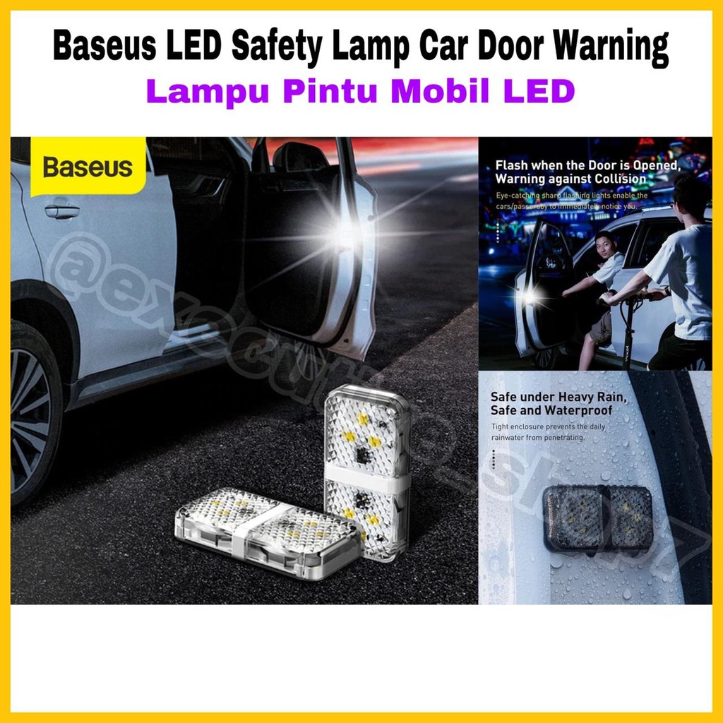 Baseus LED Safety Lamp Car Door Warning - Lampu Putih Lampu LED