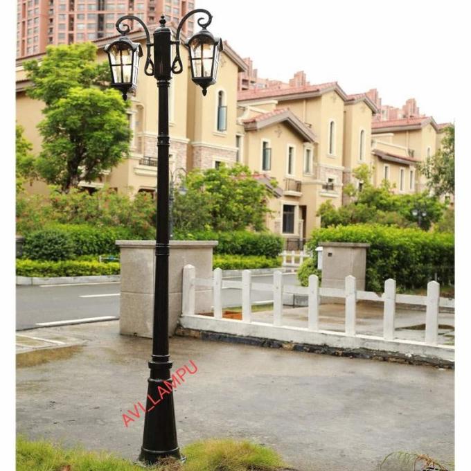 Lampu Taman, Lampu Tiang Cabang 2 Tinggi 3 Meter Novita_Safita78
