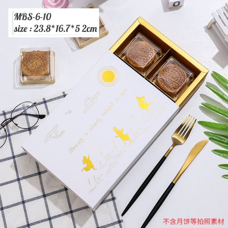 KOTAK KUE MOONCAKE SEKAT 6 BOX KUE BULAN SEKAT 6 WHITE EDITION