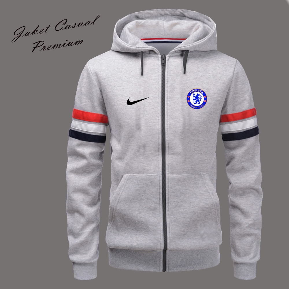 Sweater Hoodie Kupluk Distro Pria Wanita Logo Chelsea Katun FLEECE Original /Jaket Sweter Switer Hod