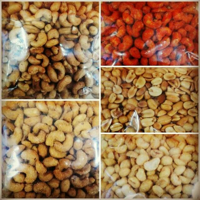 

Kacang mete, kacang bogor, kacang tanah semua berat 500 gram