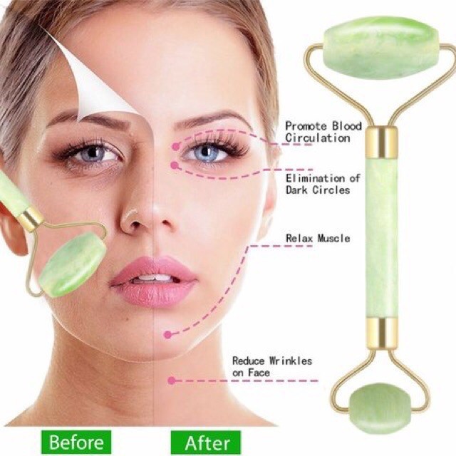 Roller Jade / Jade Roller Face Guasha Alat Pijat Wajah Facial Massage