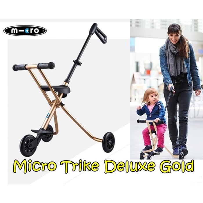 MICRO TRIKE ASLI Deluxe Gold / Pink / Black - ORIGINAL seperti di Mothercare / ELC - Magic Stroller