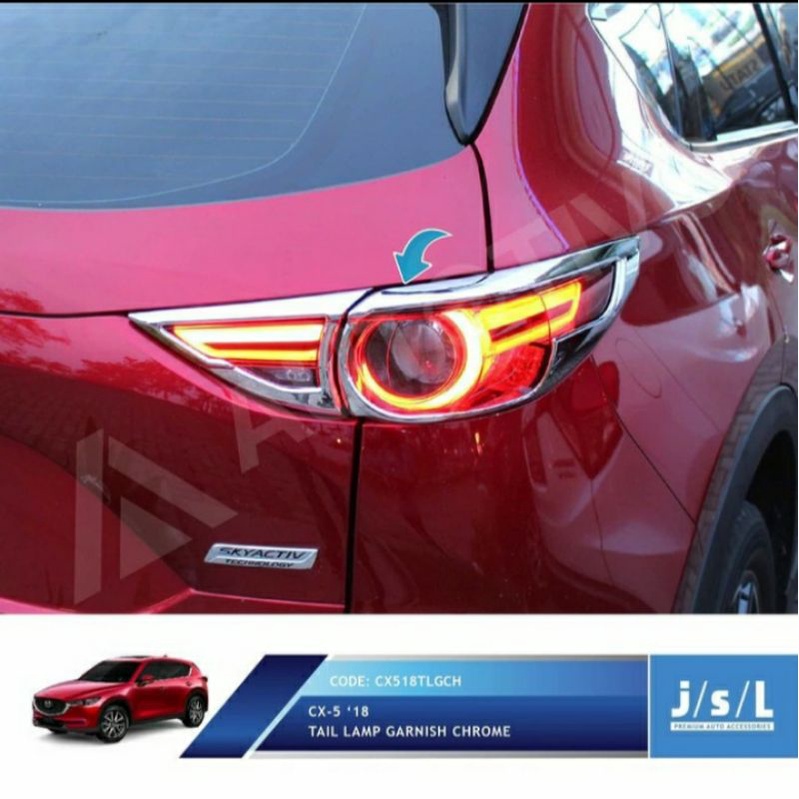Garnish Belakang Mazda CX5 2018 Tail Lamp Garnish Chrome