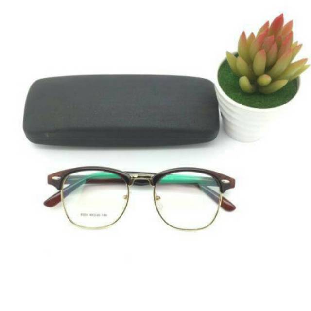 Frame Kacamata Trendy, Kaca mata Anti Radiasi, Kacamata Elegant, Kaca mata Minus, Kacamata New 8004