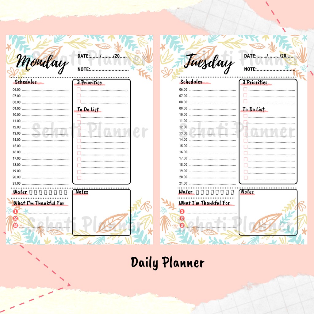 

Daily Planner A5 & B5 & A6 Kertas Binder Loose Leaf / Bullet Journal / ISI BINDER