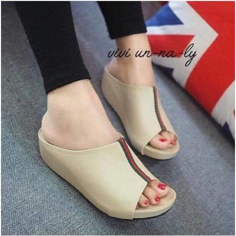 E731S Sepatuwedges Cantik Sepatuhak Wedgeswanita Terbaru Cew 3371YX Sandal Wanita Wedges Slip On Wg5