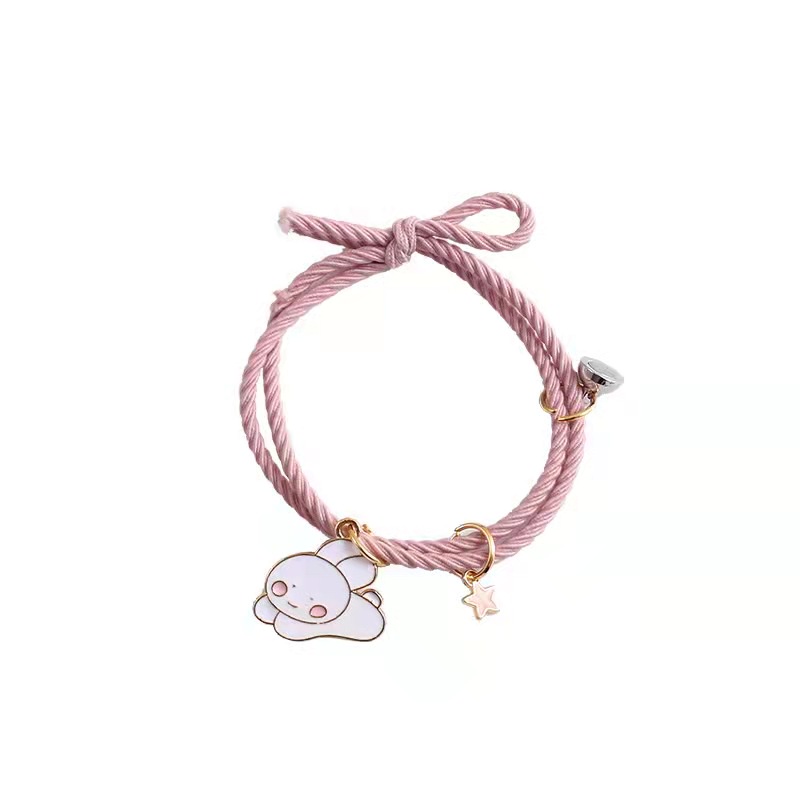 cod★ready★ 2 pcs gelang tali couple import dengan magnet bracelet pasangan persahabatan globallagilaku