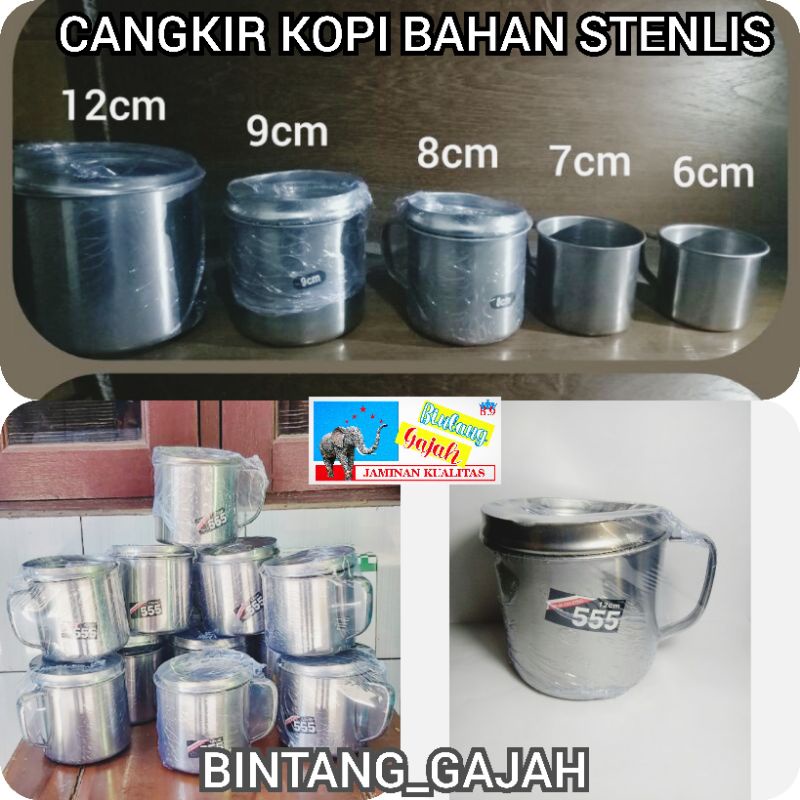 CANGKIR/MUG KOPI,TEH STENLIS TEBAL