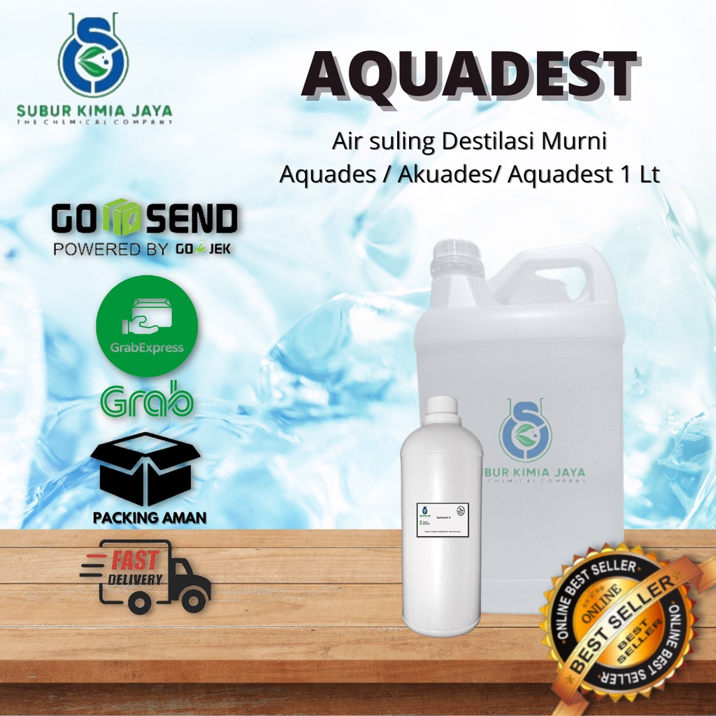 

Aquadest Air Suling Destilasi Murni 1 L / 1000 ML Premium