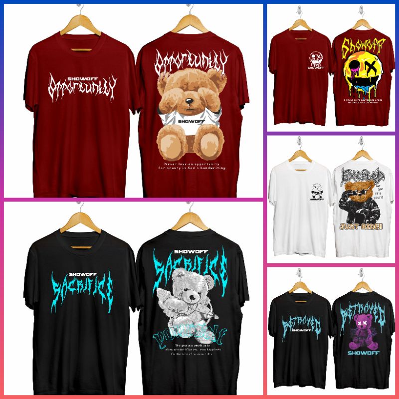 KAOS T-SHIRT/KAOS DISTRO KEKINIAN/KAOS BEAR ANGEL OPORTUNITY