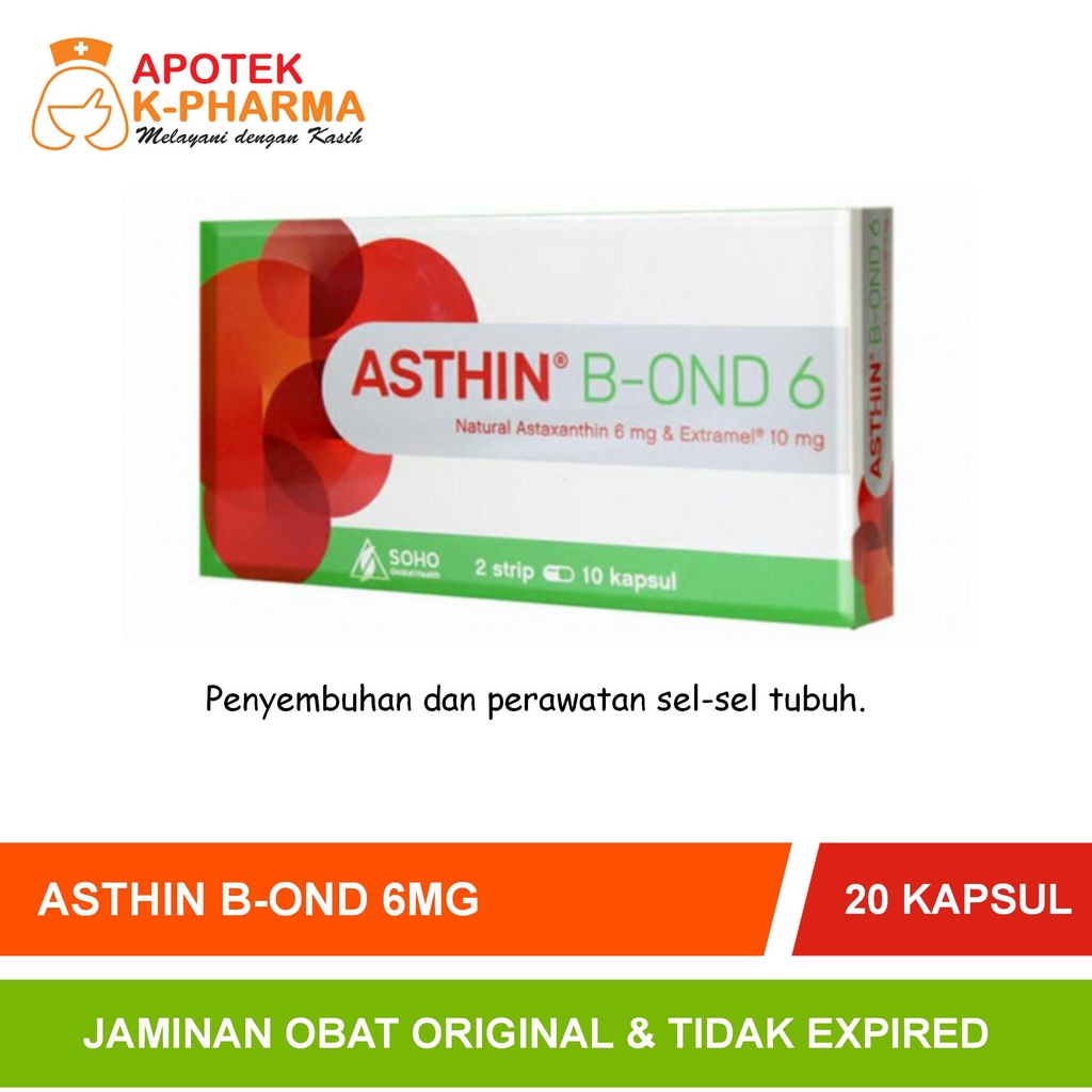 Jual Asthin B-Ond 6mg Box Isi 20 Tablet Obat Original Soho | Shopee