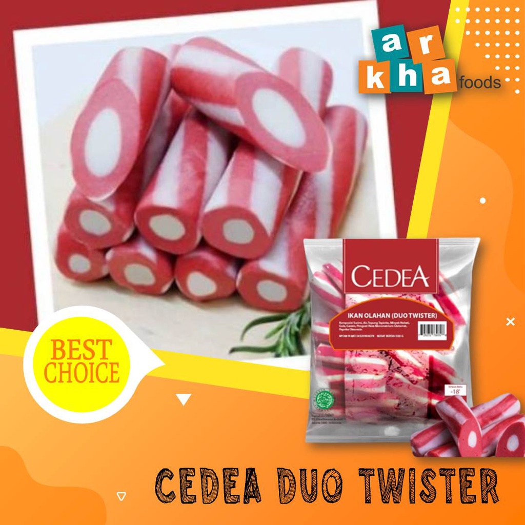 

Cedea Duo Twister Olahan Seafood 500GR / ikan Olahan Cedea Frozenfood